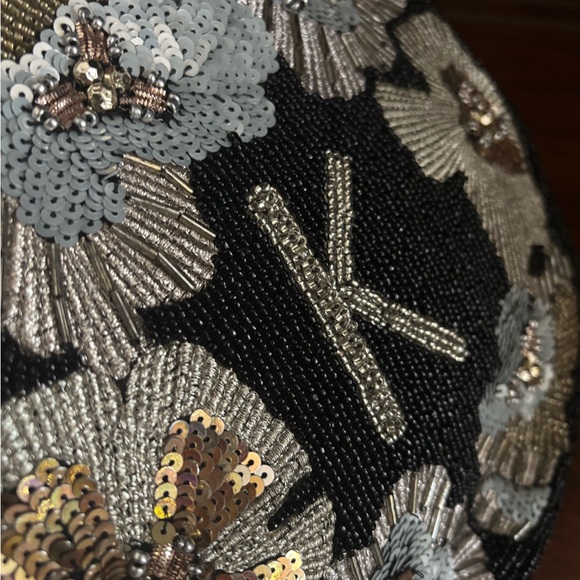 Anthropologie Holiday Monogram Embellished Pouch with the letter 'K’ - Picture 2 of 5